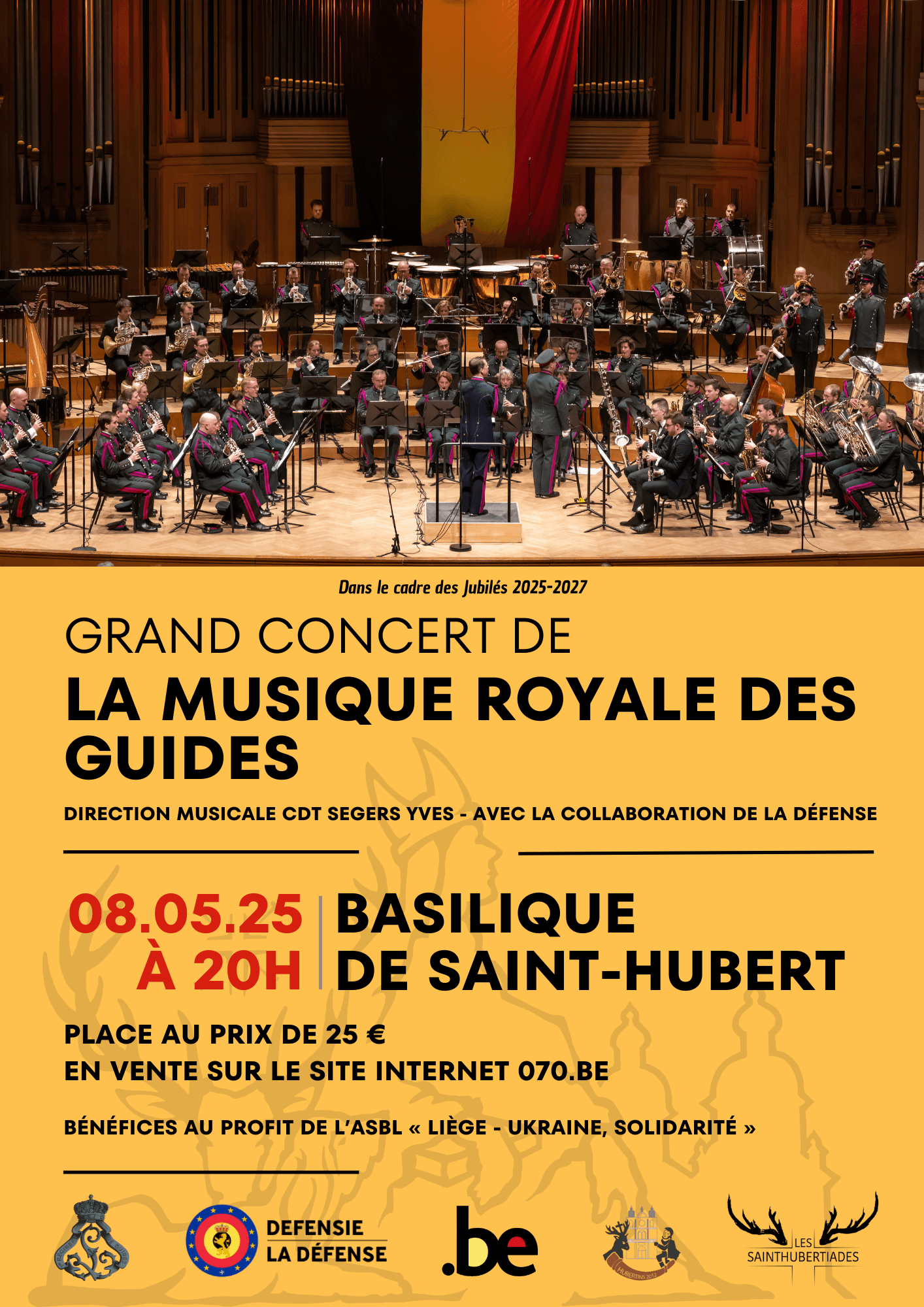 Affiche du concert de la Musique Royale des Guides